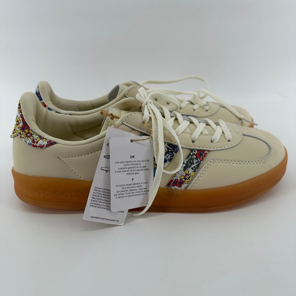 Adidas Gazelle Bold Liberty London Floral Cream Gum Platform Sneakers GZ2165 - Picture 6 of 10
